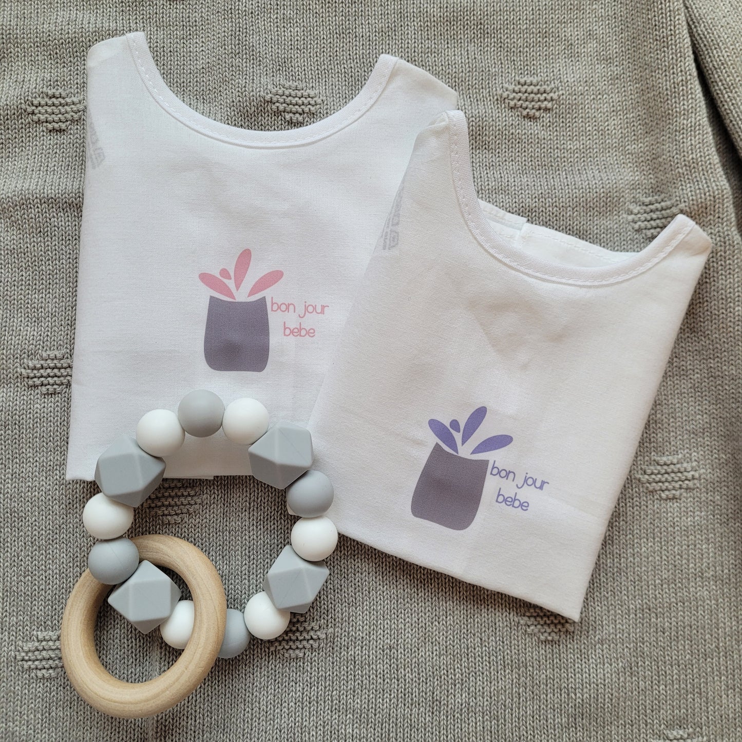 Camiseta cruzada Bon jour
