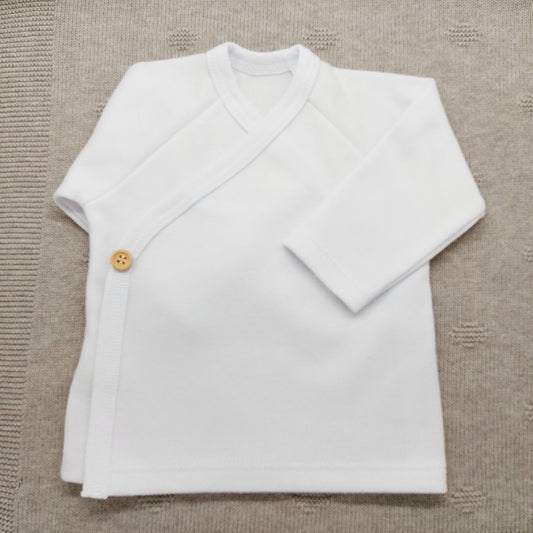 Camiseta cruzada Botón